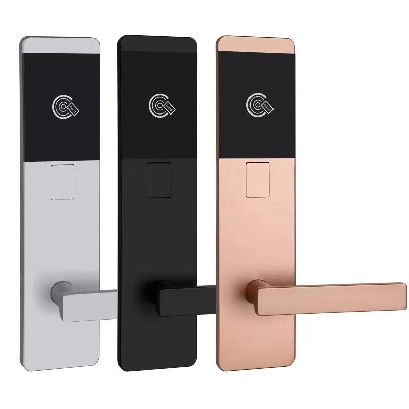 Security Aluminum Alloy Door Handle Mortise Electric Hotel Lock