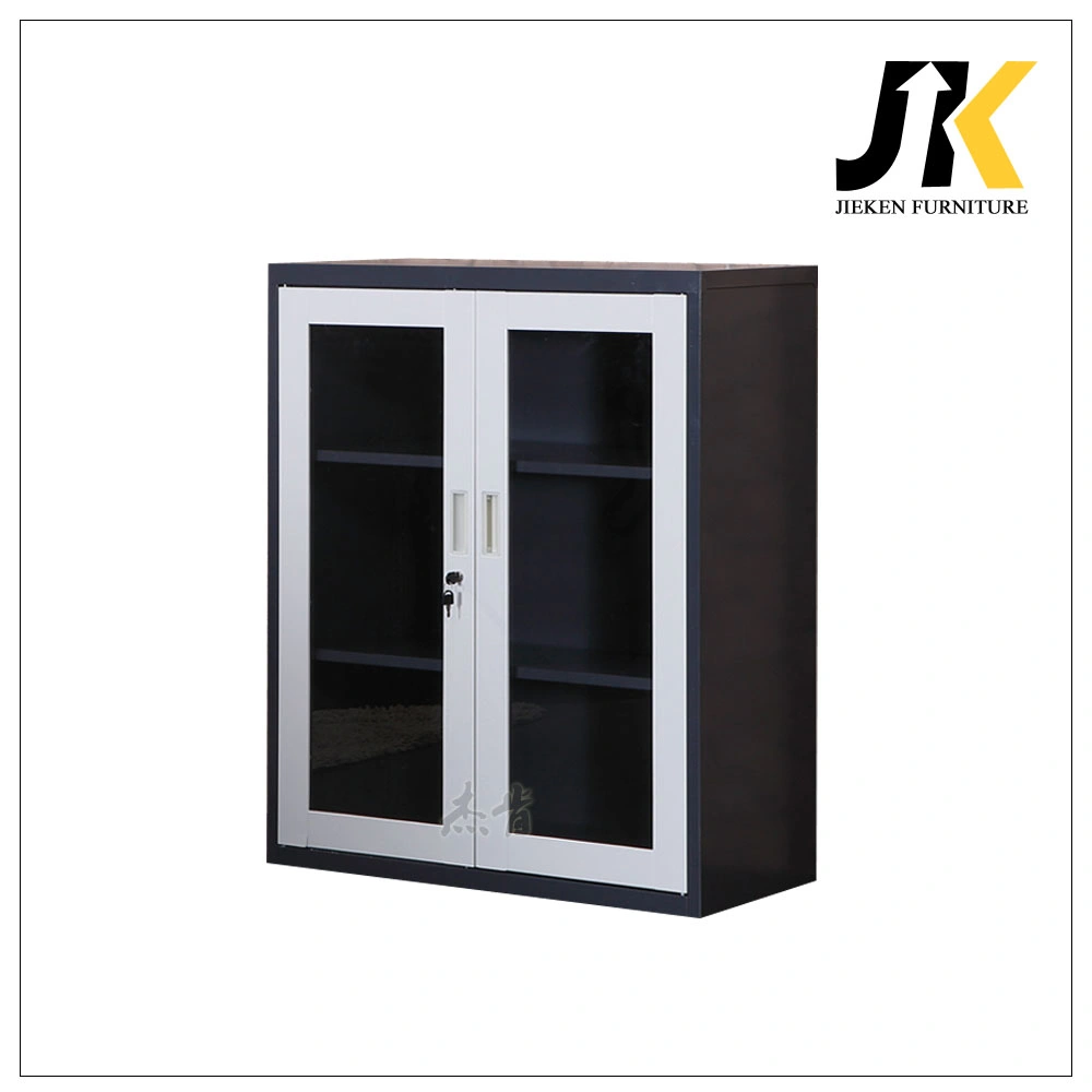 Customized Office Glass Sliding Door Storage System Small Metal Cupboards Cabinet
