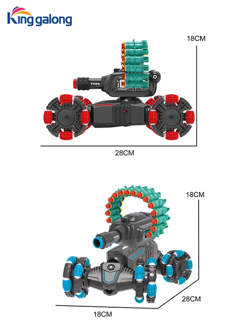 1: 14 7 Channel 360 Degree Rotation Soft Projectile Spray Drift Torque Remote Control Car Toys with Lights