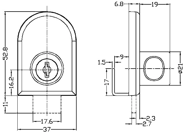 408 Metal Sliding Glass Door Cabinet Door Lock