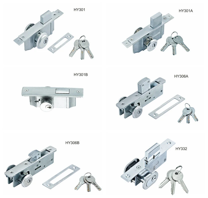 Glass Alloy Door Lock Stainless Steel Lock Furniture Hardware Building Material