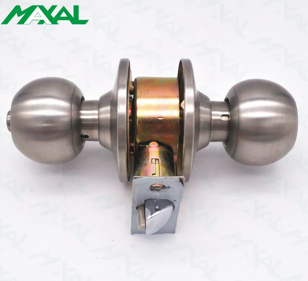 Maxal Stainless Steel High Security Entrance Function Door Cylindrical Knob Key Lock