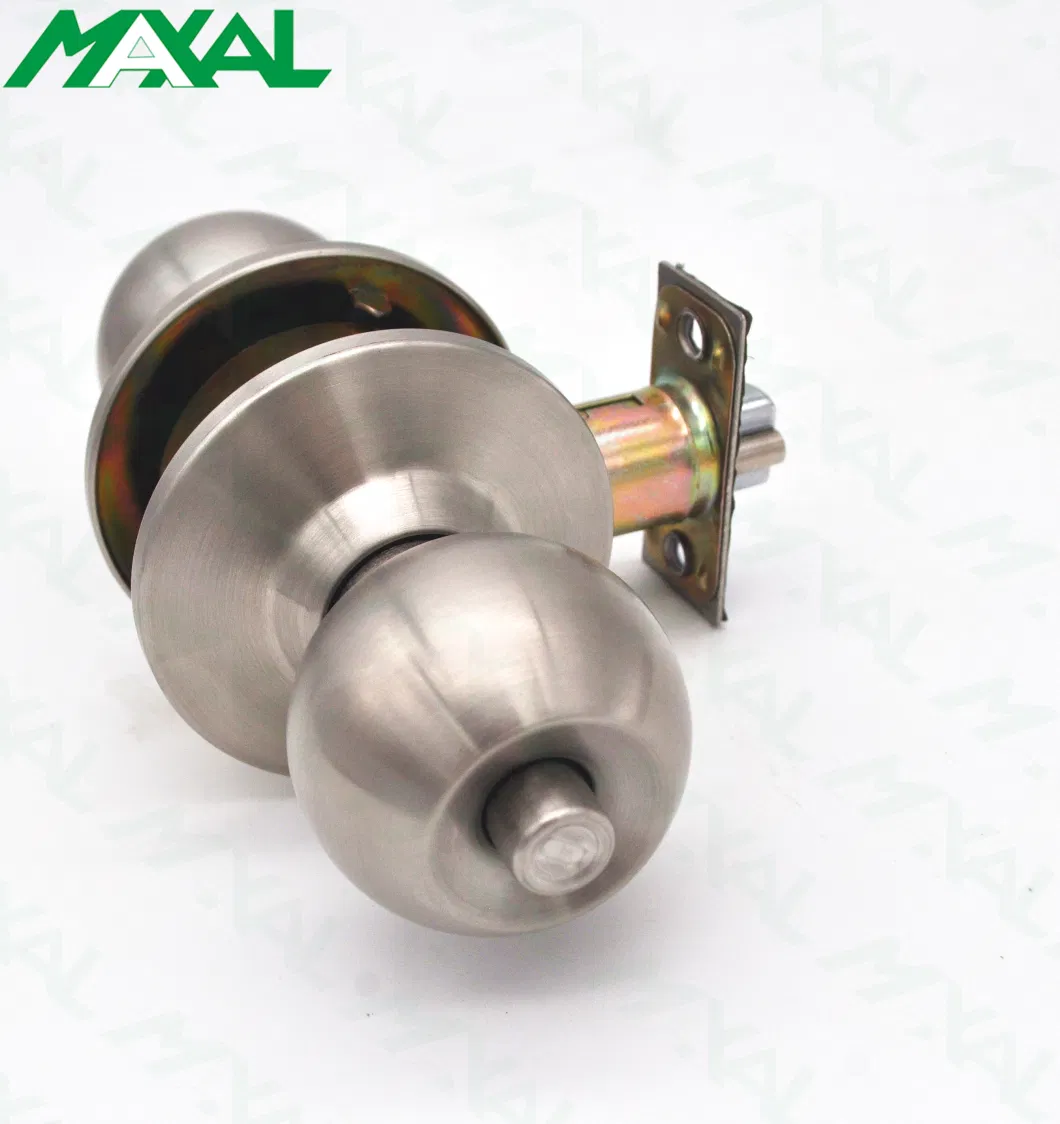 Maxal Stainless Steel High Security Entrance Function Door Cylindrical Knob Key Lock