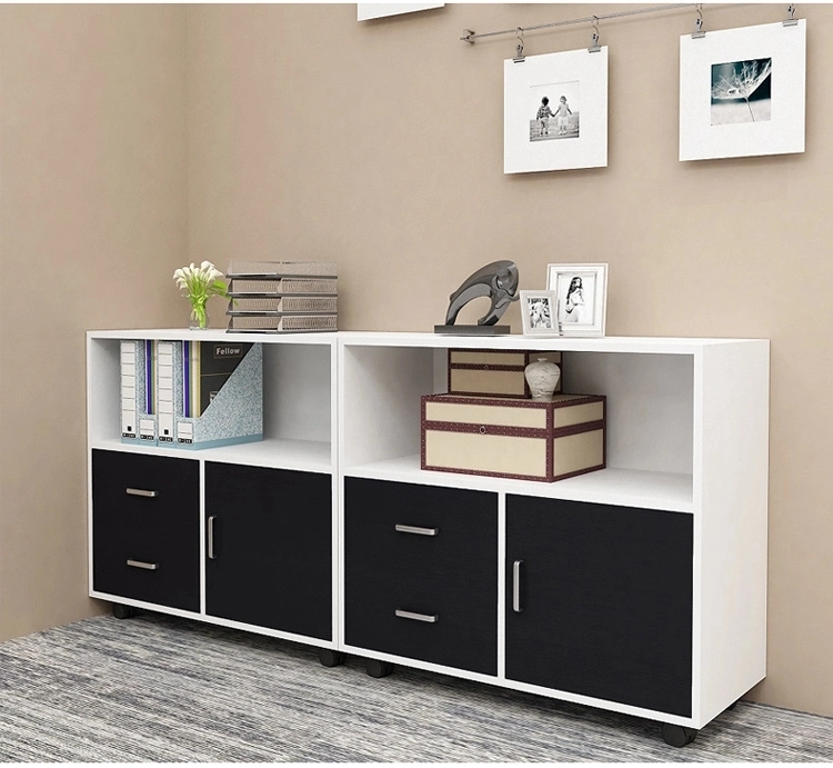 Cabinets Panel Side Cabinet Mobile File Cabinet Movable Storage Cabinet with Lock Three Drawers