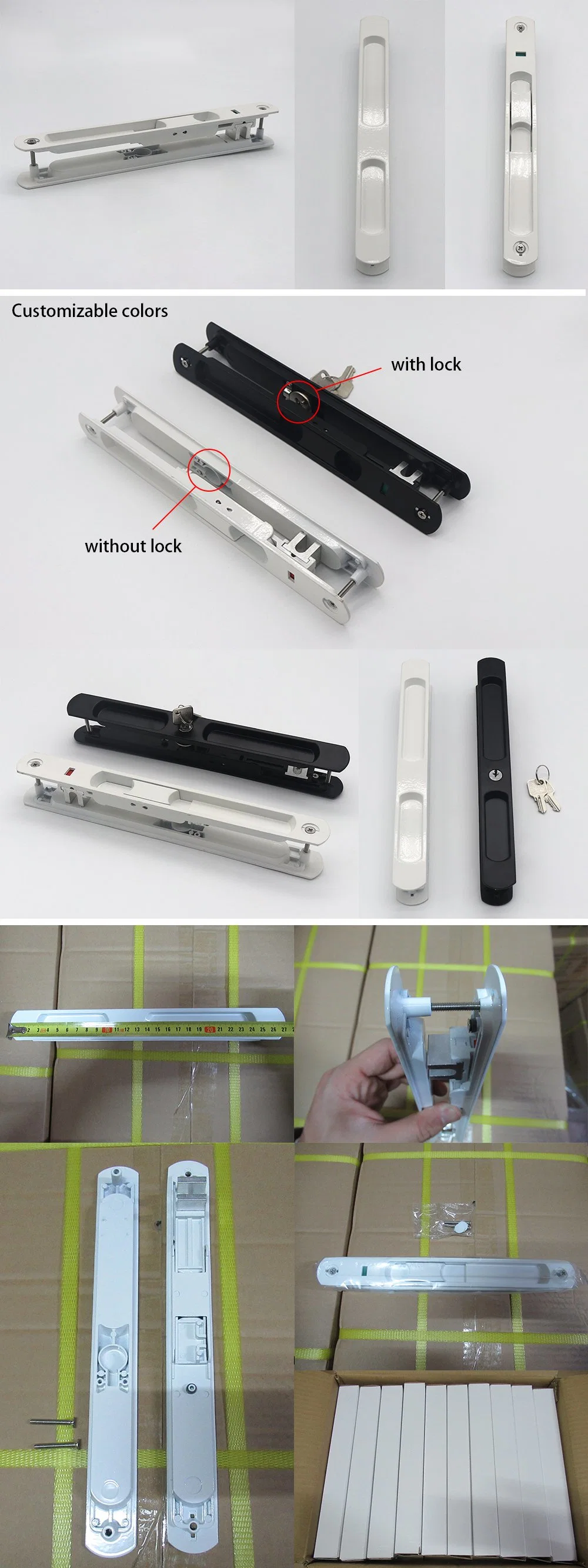 Factory Price Long Aluminum Window Sliding Lock Without Keys