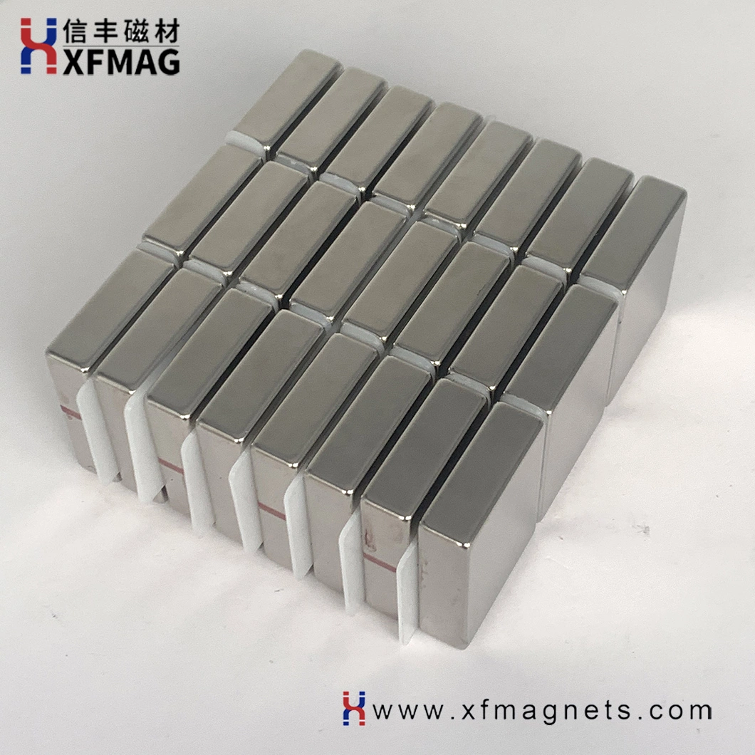 Rare Earth Magnetic Material Electric Motor Arched NdFeB Magnet Block with Nickle Plating