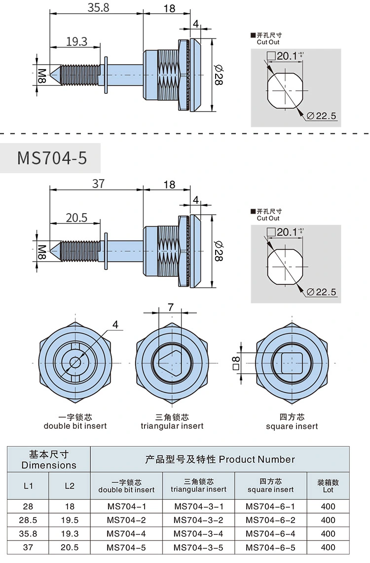 Hengzhu Small Round Lock Ms704 Zinc Alloy Quarter Turn Cam Lock