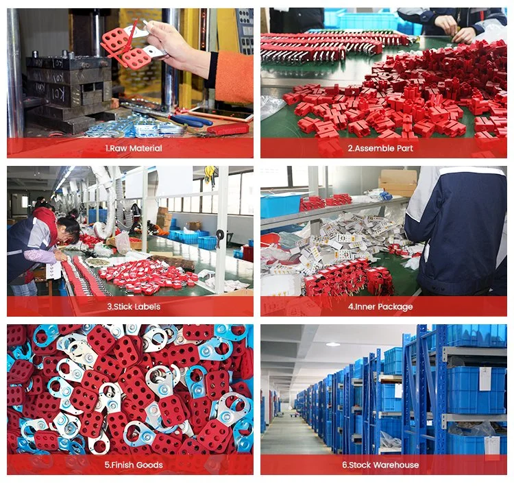 Aluminum Material Lockout Hasp Padlock Lockout Tagout Hasp for Industry