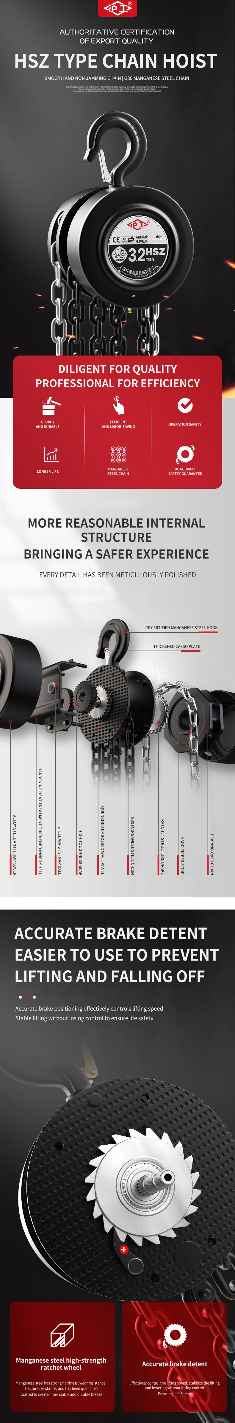 2 Ton Lift Chain Hoist/ Hand Operated Chain Block