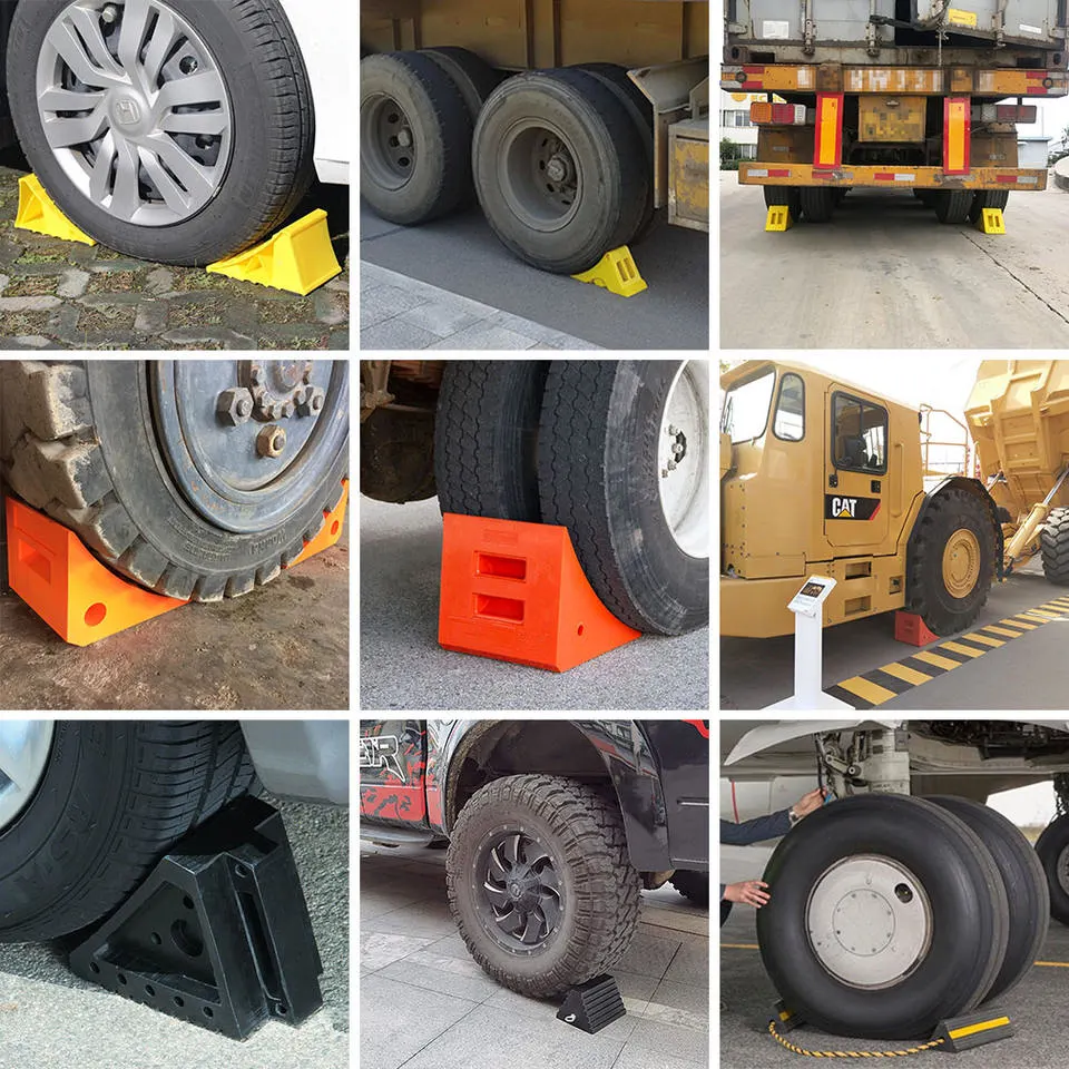 Truck Rubber Wheel Chock Block with Handle