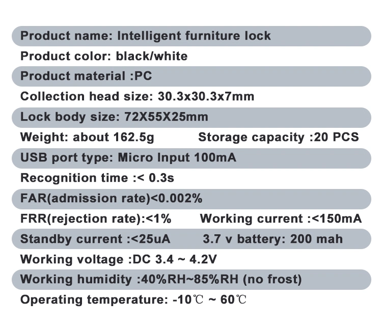 Convenience and Intelligence Smart Cabinet Lock (YDOL-0001)