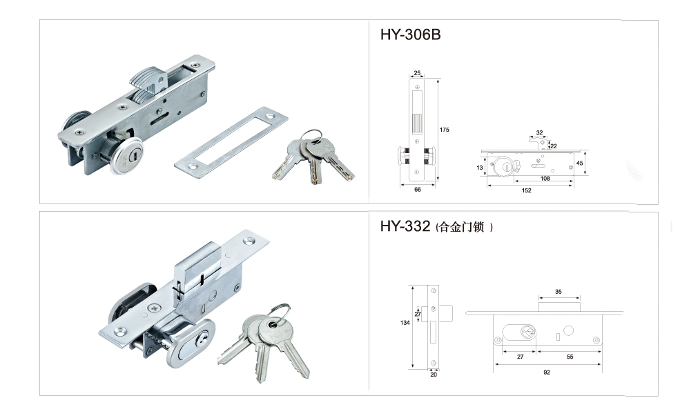 Glass Alloy Door Lock Stainless Steel Lock Furniture Hardware Building Material