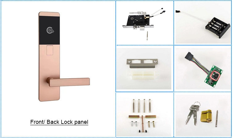 Electronic Card Reader Door Hotel Lock with ANSI Standard Cylinder