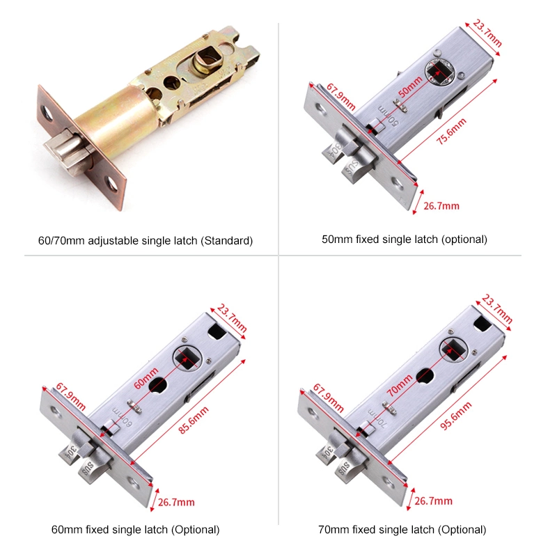 Wooden Door Electronic Hotel Door Cylinder Lock with Card Reader