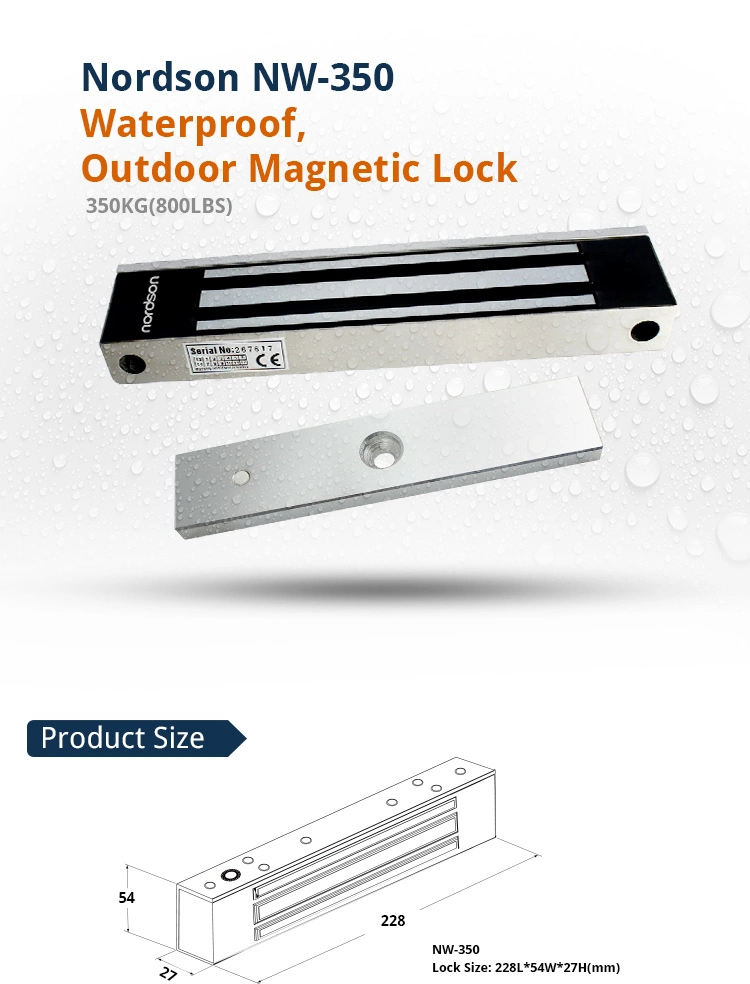 Stainless Steel Outdoor Waterproof Sliding Magnetic Refrigerator Lock for Access Control