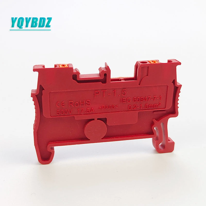 Red PT1.5 Spring Straight Plug Tool-Free Wiring Artifact Terminal Block