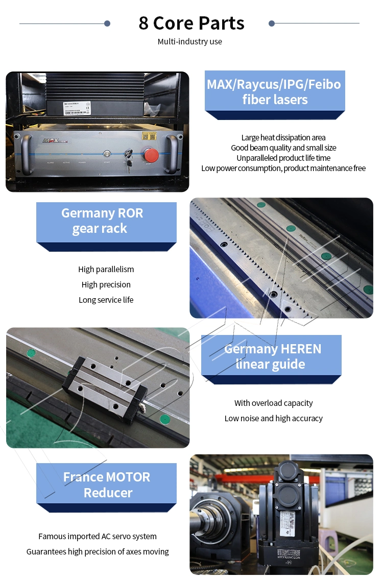 1500W 3000W 6000W Sheet Metal Fiber Laser Cutting Machine