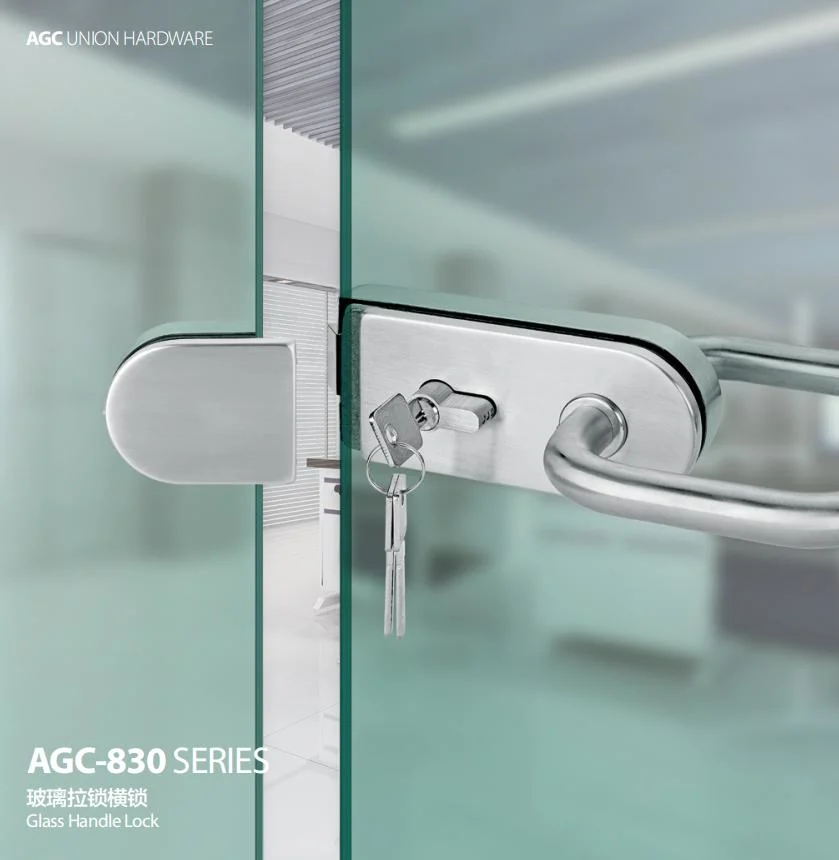 AGC-830al Custom Finishes Glass Door Entry Office Safe Lockset Double Side Glass Door Key Handle Lock