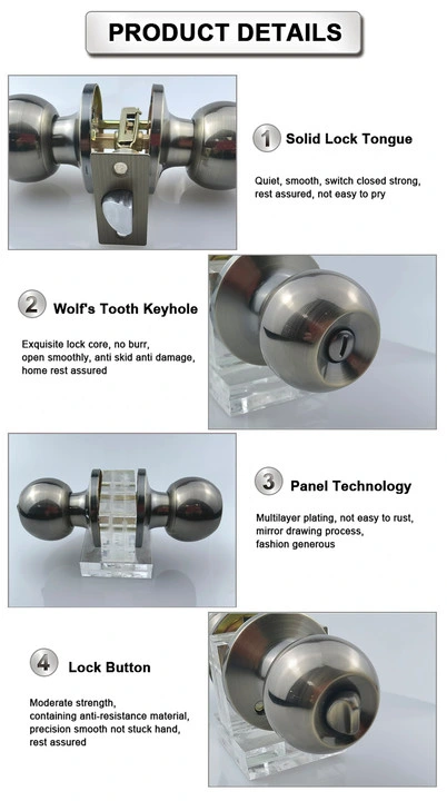 Liwang High Quality 587 Ab-Et Tubular Konb Lock Furniture Hardware Mailbox Home Apartment Cylinder Knob Lock