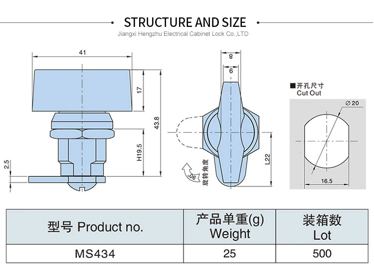 Hengzhu Keyless Lock Ms434 Plastic Quarter Turn Cam Lock1 Buyer