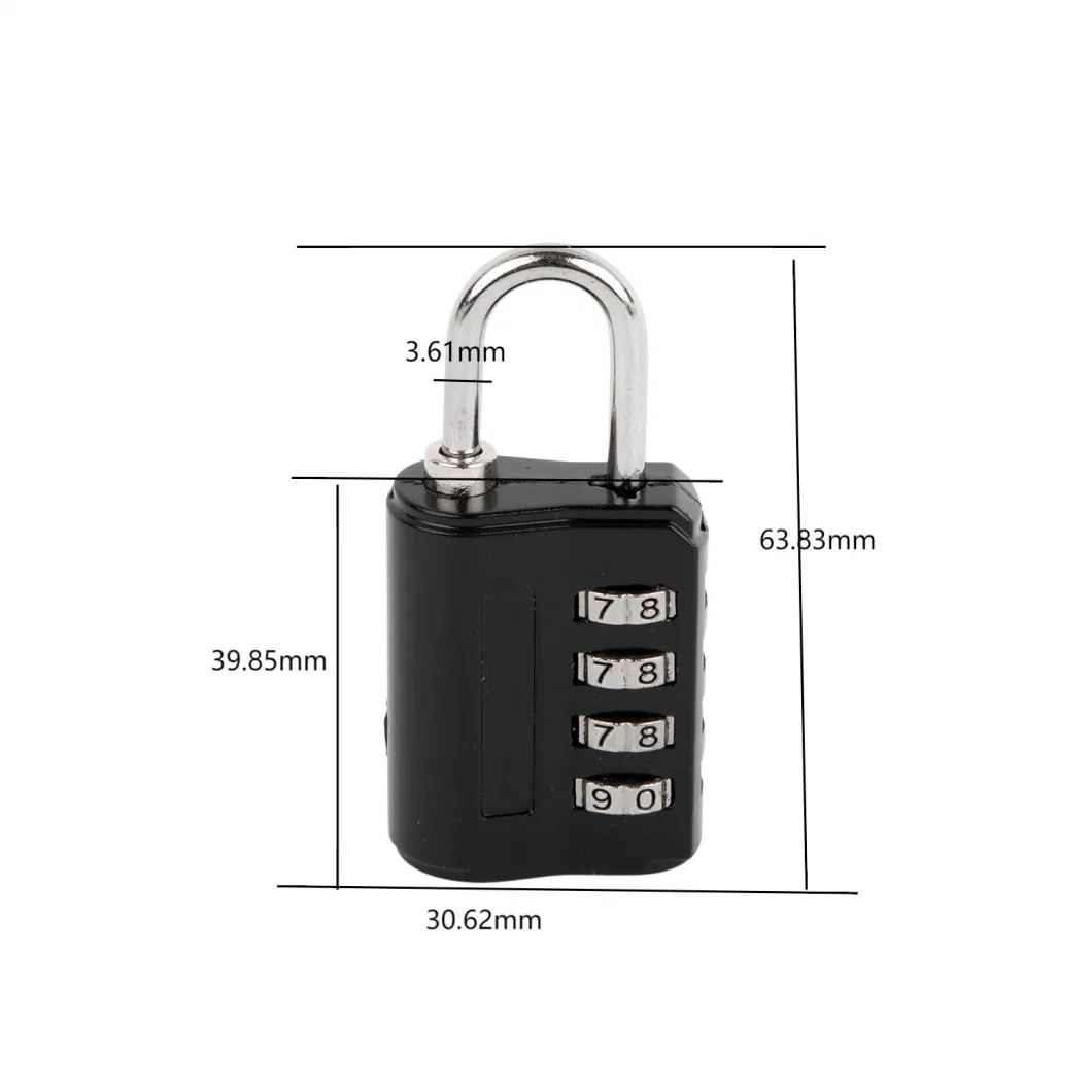 Combination Lock Padlock 4 Digit Luggage Lock Toolbox School Gym Locker