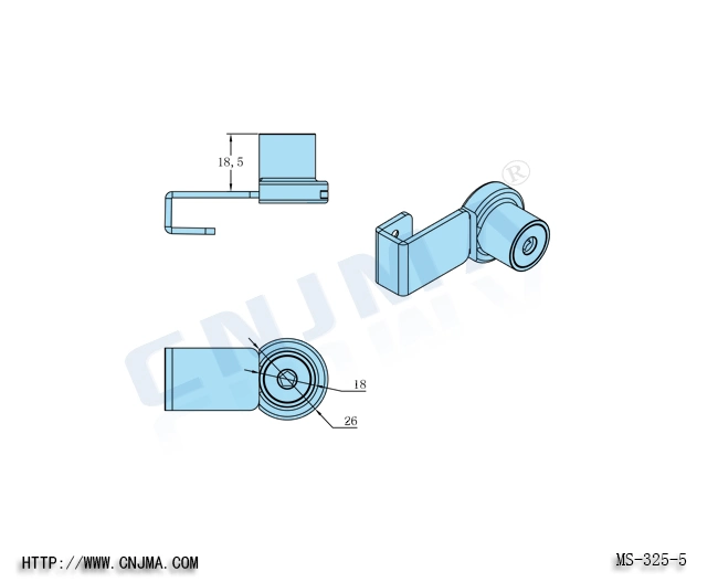 Zinc Alloy Glass Sliding Door Lock