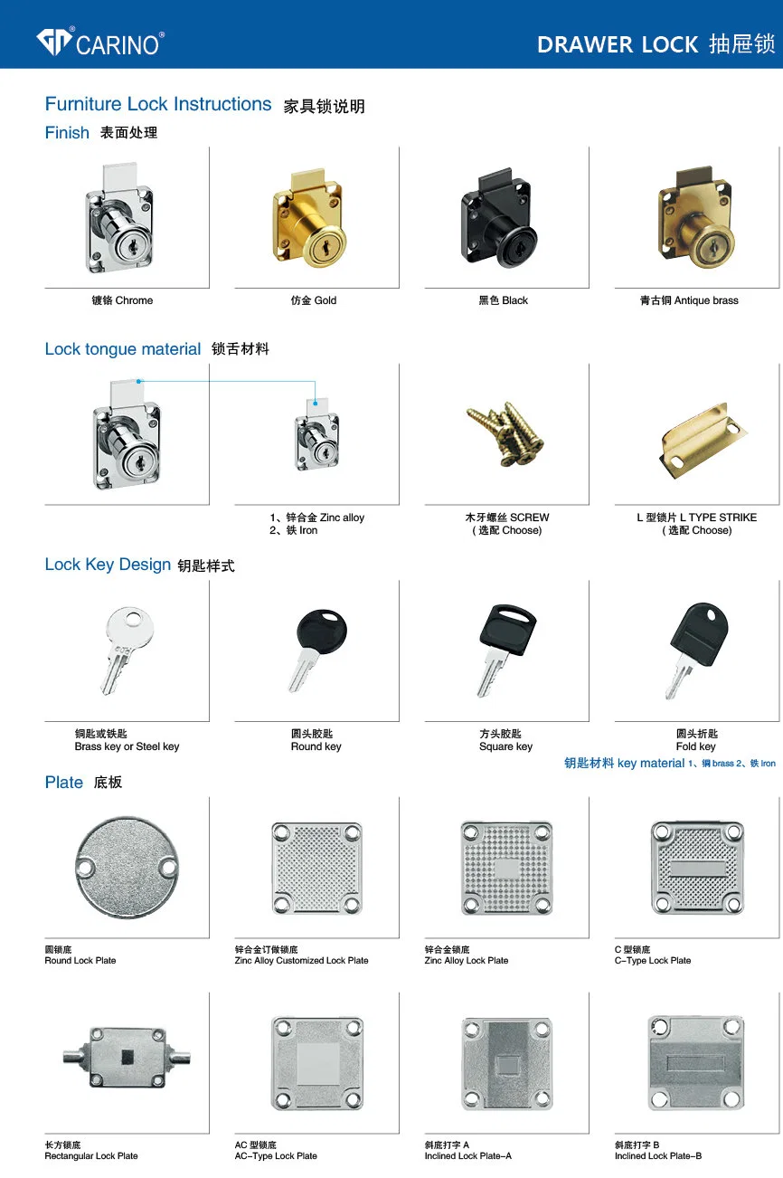 (103) Zinc Alloy Cam /Drawer/Cabinet/Mailbox Lock