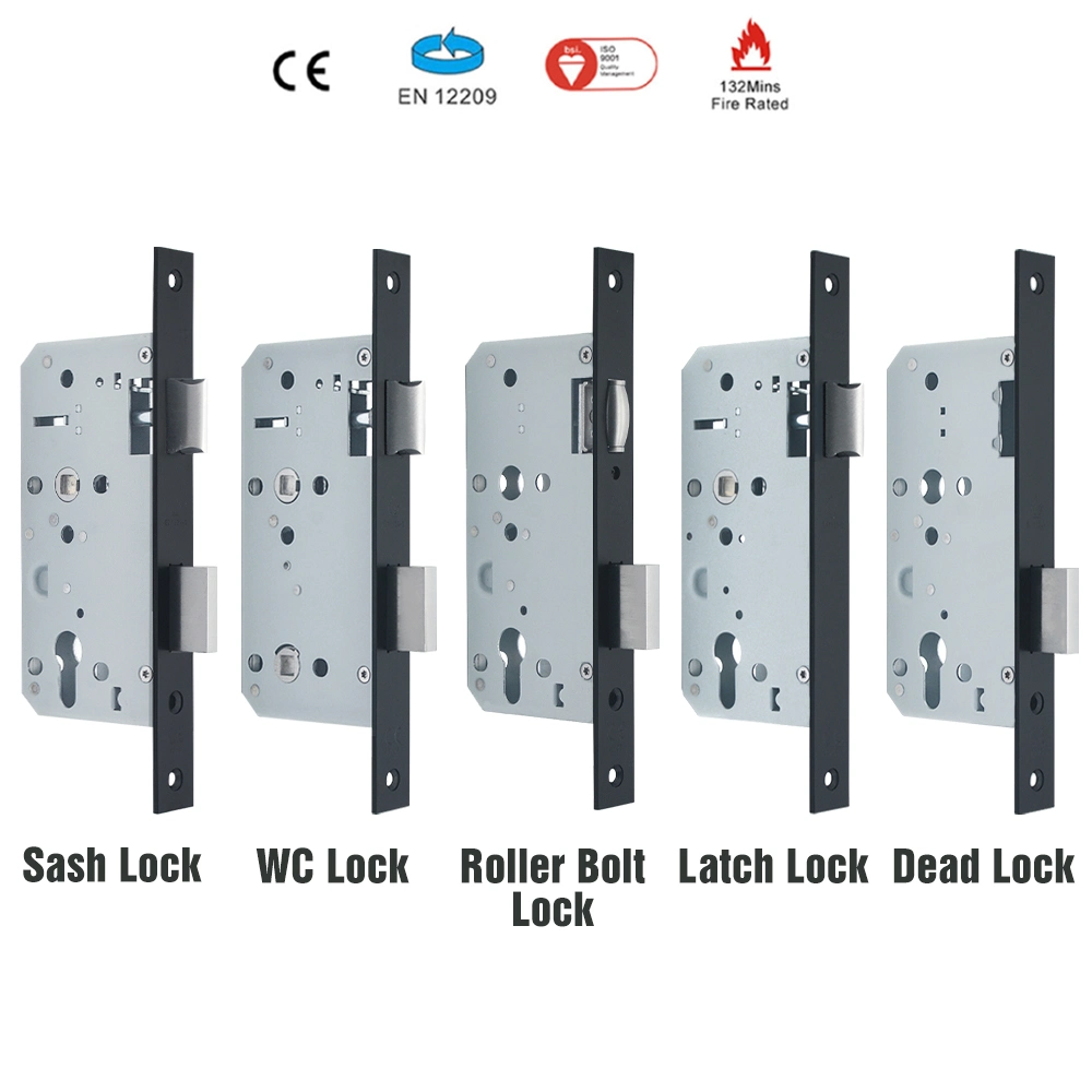 Basic Customization Door Hardware CE Customized Size Latch Door Handle Lock Security Sash Locks Fire Door Stainless Steel High-Quality Mortise Door Locks