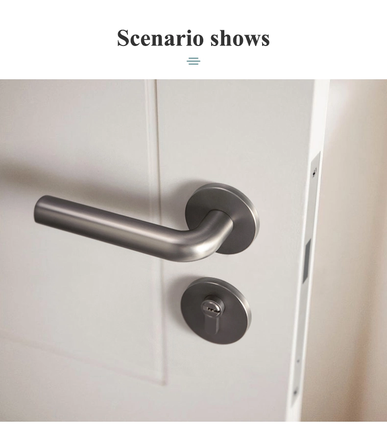 Hot Sale American Style Modern Zinc Alloy Bathroom Door Handle Lock Without Key