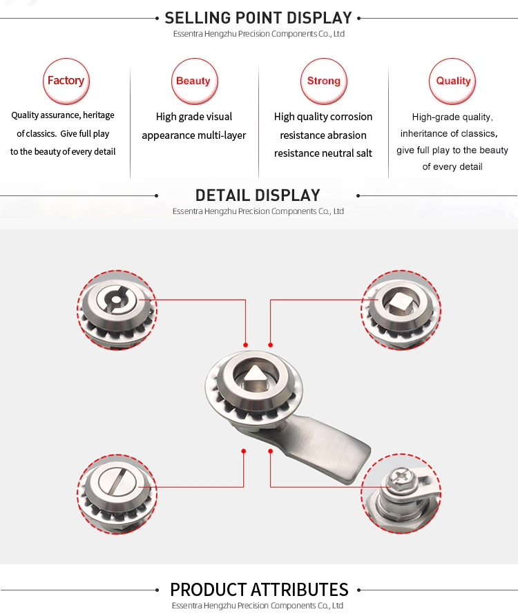 Ms705-2s Industrial Electric Box Special Lock Quarter Turn 304 Dust Proof Stainless Steel Cam Lock