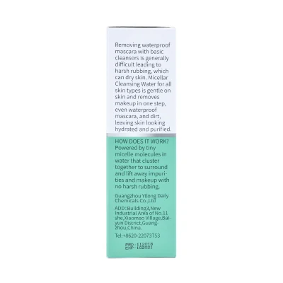 OEM ODM for Face Private Label Micellar Cleansing Water Eye Makeup Remover