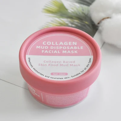 Vegan Kaolin Facial Skin Care Firming Exfoliating Blackhead Collagen Turmeric Face Mud Clay Mask