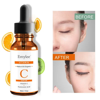 Facial Skin Care Essence Vit C Brightening Serum with Hyaluronic Acid Face 20% Vitamin C Serum