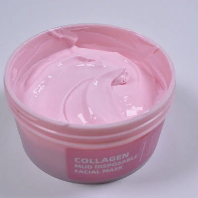 Vegan Kaolin Facial Skin Care Firming Exfoliating Blackhead Collagen Turmeric Face Mud Clay Mask