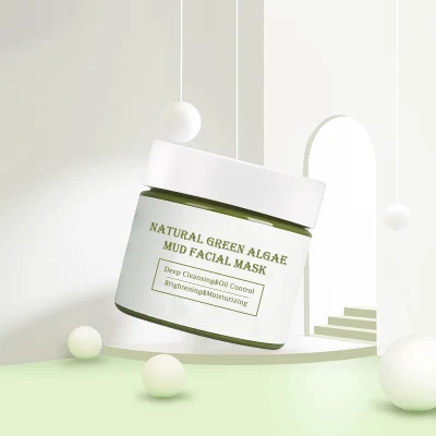 OEM/ODM Natural Green Algae Green Tea Skin Care Oil Control Repairing Clay Mud Facial Mask