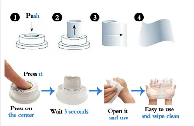 Push Clean Tissue Disposable Makeup Remover Magic Wet Towels Push Cleaning Wet Wipes with Cleansing