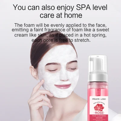 Natural Organic Exfoliating Cleansing Mousse Pore Moisture Oil Control Face Wash Foaming Facial Cleanser