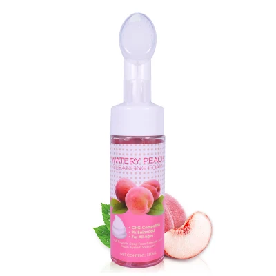 Natural Hydrating Shrink Pores Acne Treatment Oil Control Aloe Vera Stwarberry Foam Facial Cleanser