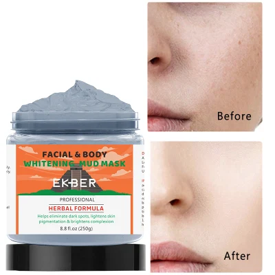 New Arrival Ekber Clay Clearing Mud Mask Organic Kaolin Whitening Cream Face Mask Hot-Selling Moisturizing Foot Mask