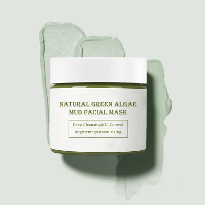 OEM/ODM Natural Green Algae Green Tea Skin Care Oil Control Repairing Clay Mud Facial Mask