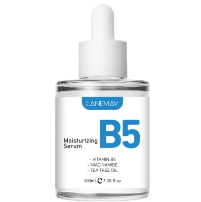Skin Repair Facial Essence Pores Shrink Hydrating Vitamin B5 Face Serum with Hyaluronic Acid