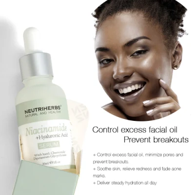 Private Label Whitening Skin Minimizing Large Open Clogged Pore Niacinamide Serum