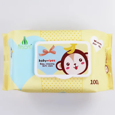 100 PCS Spunlace Skincare Face Pure Water Cleaning Baby Wipes