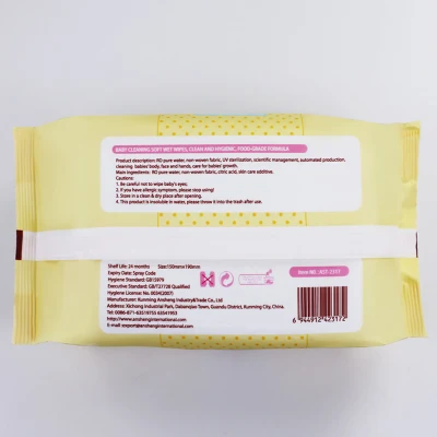 100 PCS Spunlace Skincare Face Pure Water Cleaning Baby Wipes