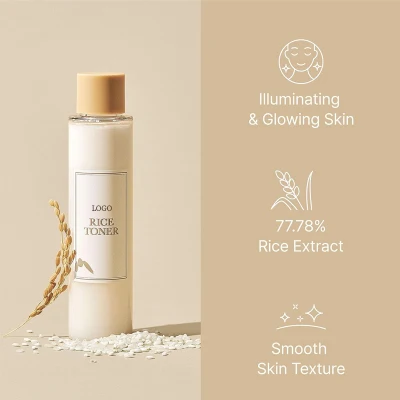 Toner, 77.78% Rice Extract From Korea, Glow Essence with Niacinamide, Hydrating for Dry Skin, Vegan, Alcohol Free, Fragrance Free, Peta Approved, K Beauty Toner