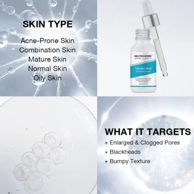 Hyperpigmentation Skin Care Hydrating Salicylic Acid Organic Face Serum with Boxes