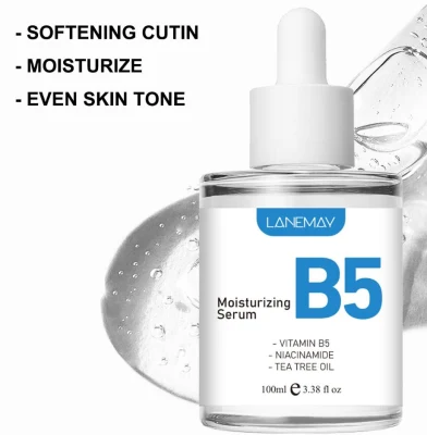 Skin Repair Facial Essence Pores Shrink Hydrating Vitamin B5 Face Serum with Hyaluronic Acid