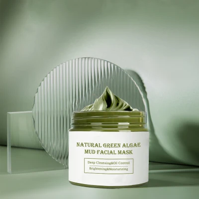 OEM/ODM Natural Green Algae Green Tea Skin Care Oil Control Repairing Clay Mud Facial Mask