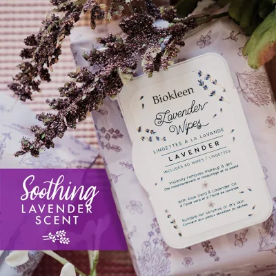Biokleen Daily Cleansing Fragrance-Free Bamboo Acne Prone Skin Waterproof Makeup Removal Wipes