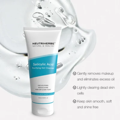 High Quality Organic Beauty Private Label Oil-Control Salicylic Acid Purifying Gel Cleanser
